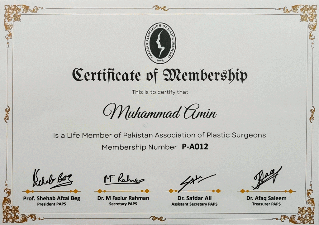 Dr. Amin Alam Best Plastic Surgeon in Lahore Pakistan